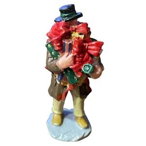 Lemax Christmas Village Town‎ All Wrapped Up 52072 Man Carrying Presents Gifts